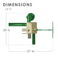 thumbnail image 4 of Gorilla Playsets Great Skye II Wooden Swing Set with 3 Slides, Rope Ladder, and 2 Wood Roofs, 4 of 16