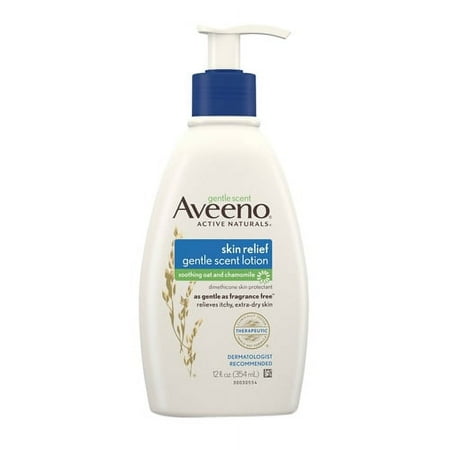Aveeno Skin Relief Gentle Scent Lotion Soothing Oat And Chamomile, 12 oz, 6 Pack