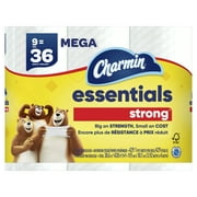 Charmin Essentials Strong Toilet Paper, 9 Mega Roll