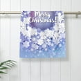 thumbnail image 4 of Sigee Round Snow Merry Christmas Print Superfine Fiber Towel Soft, Absorbent, Essential for Home and Travel ,Bath Sheets Bathroom Hand Towel 27.5x16 inches, 4 of 8