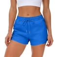 thumbnail image 5 of LEKWK Running Shorts for Women with Liner High Waisted Drawstring Shorts with Zipper Pockets Quick Dry Slim Fit Comfy Workout Shorts for Summer Athletic Gym Yoga, 5 of 9