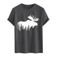 thumbnail image 5 of Jinhomg Mens Summer Tees Funny Animal Deer Graphic Casual T-Shirts Lightweight Comfy Short Sleeve Round Neck Tee Tops Athletic Workout Wear Sales Today Gray XXL, 5 of 6