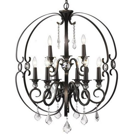 

Chandelier 9 Light Steel in Contemporary Style 36.75 inches High By 30 inches Wide-Brushed Etruscan Bronze Finish Bailey Street Home 170-Bel-2812950