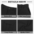 thumbnail image 4 of IhhxPro Men's Outdoor Cargo Shorts Elastic Waist Quick Dry Multi-Pocket Men Summer Work Hiking Casual Loose Fit Lightweight Cotton Travel S-3XL, 4 of 6