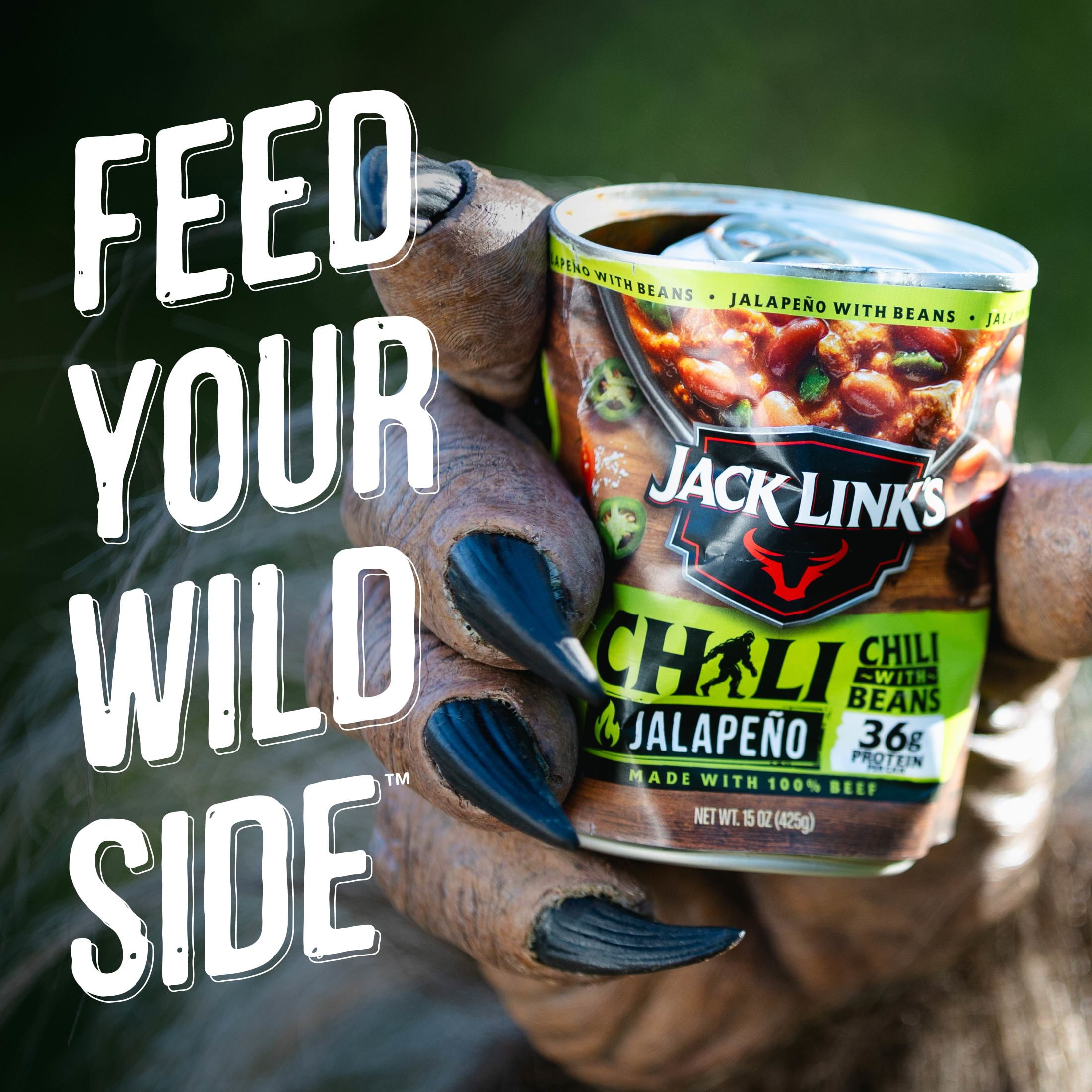 (12 pack) Jack Link's Jalapeno Chili with Beans, 15 Ounce Can, 36 Grams of Protein