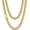 18" 7mm gold, variant on Tilga Christmas gift, silver/14K gold plated men's necklace, 5mm/7mm/9mm stainless steel Cuban chain necklace, men's necklace length 18-24 inches.