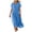Blue, variant on vigerkar Womens Summer Maxi Dresses 2026 Trendy Short Sleeve Eyelet Long Flowy Dress Casual Loose Fit Beach Vacation Sundress (White, S)