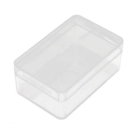 Unique Bargains Clear Plastic Single Slot Electronic Components Storage Case Box