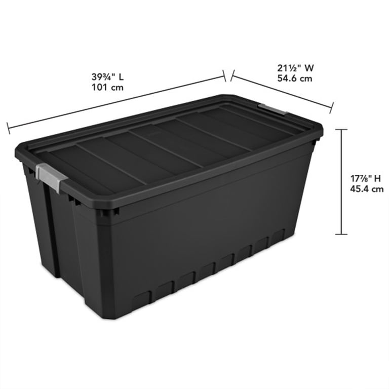 Sterilite 50 Gal Rugged Industrial Stackable Storage Tote with Lid