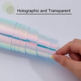 thumbnail image 4 of 37"x8"PVC Holographic Sheet Transparent Iridescent Opal Roll Vinyl Rainbow Glossy Clear Film Mirrored Foil Laser Fabric for Craft Shoes Bag Sewing Patchwork Window(Clear), 4 of 9