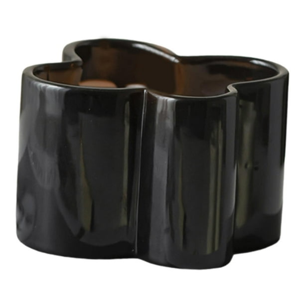 Recipiente para velas vacío, elegante y decorativo, individual, para hacer portavelas, para regalos caseros, manualidades y adornos. Negro