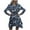 Navy, variant on Patlollav Tie-Dye Shirt Dresses Womens Spring Summer Temperament Long Sleeve Turndown Collar Dress
