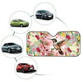 thumbnail image 5 of FORUDESIGNS Hummingbird Tulip Pattern Car Windshield Sun Shade Thickened Windshield Dash Protector, Vehicle Dashboard Shield Car Interior Sun Protection (57.1 x 27.4 inch), 5 of 7