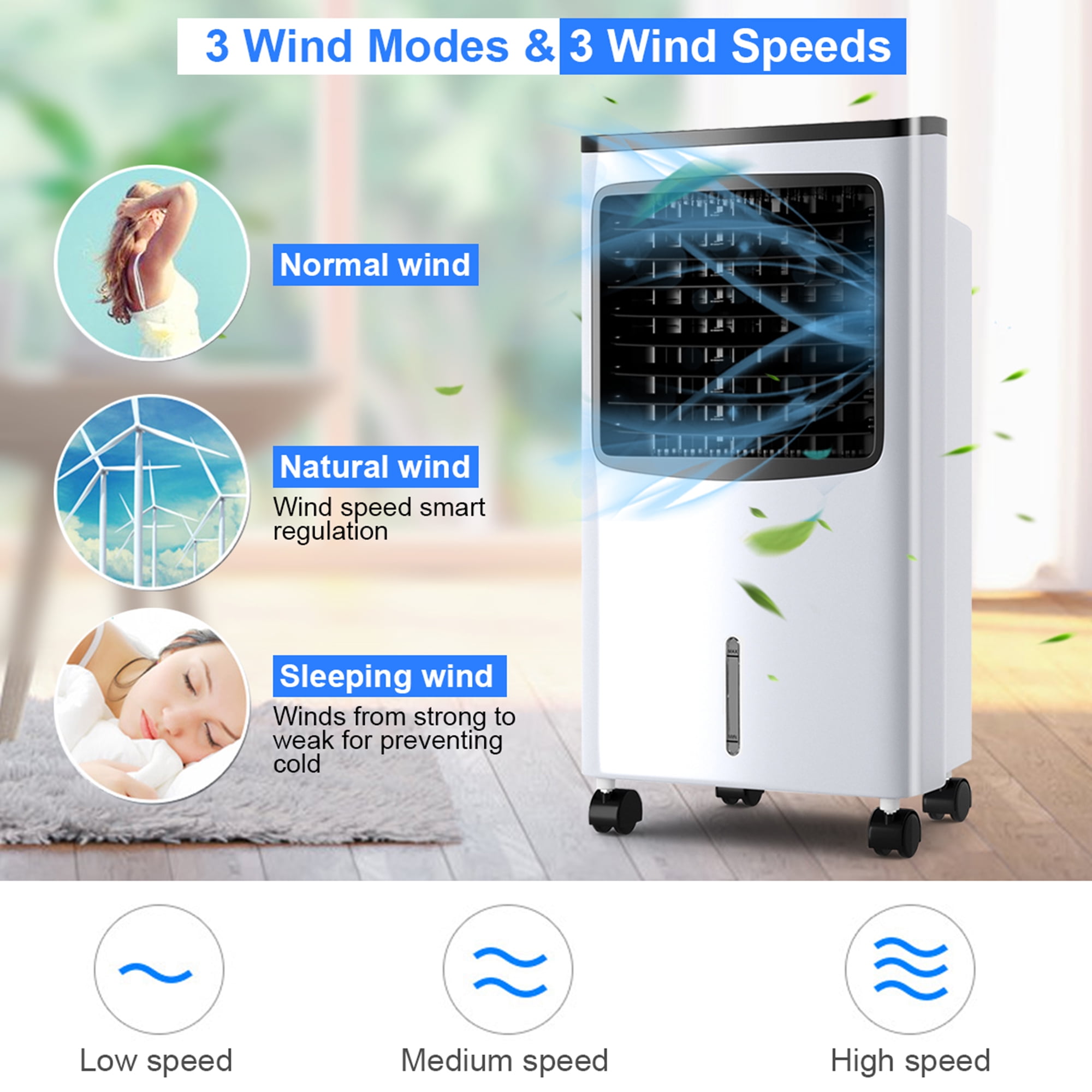 Gymax Home Office Evaporative Air Conditioner, White