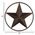thumbnail image 4 of 24" Metal Barn Star Circle Rustic Style Decorative Vintage Texas Lone Star Dark Brown Western Home Wall Decor, 4 of 7