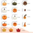 thumbnail image 2 of 86PCS Artificial Fall Pumpkin Decor Fake Maple Leaves Acorns Pinecones for Thanksgiving Harvest Halloween Table Bowl Fillers Farmhouse Autumn Decoration, 2 of 5