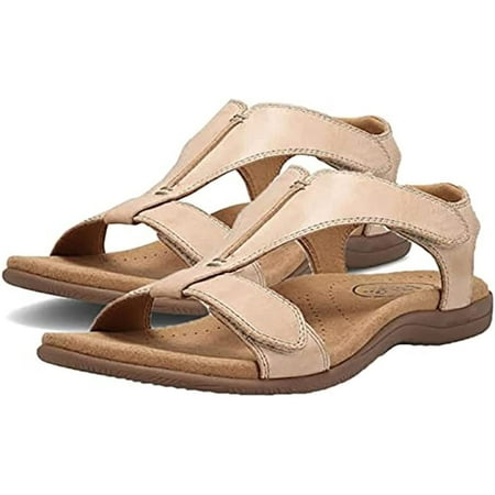 

Bunion Correcting Sandals for Women Women Orthotics Sandals Posture Correction Open Toe Slippers Casual Beach Casual Toe Separate Flat Shoes with Arch SupportUS 7/ EU 38-Beige