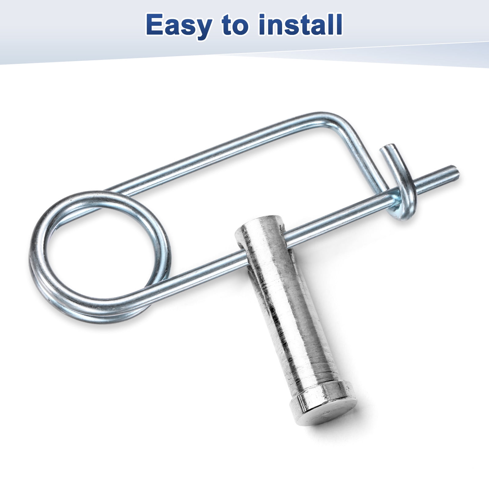 Uxcell 4-Pack Brooch Shape Cotter Safety Pin, M6x77mm Spring Steel Pins Quick Lock Brooch Fastener Heavy Retainer Clips