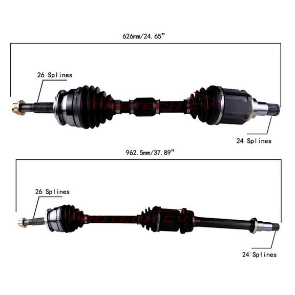 2 Front CV Axle Shaft Assemblys For Automatic Transmission 11-16 Scion Tc 2.5L