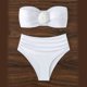thumbnail image 4 of Traje baño lentejuelas brillantes para mujer, Bikinis con alambre, parte superior y parte inferior cintura traje, 4 of 5