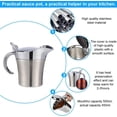 thumbnail image 2 of Jinsinto Sauce Bateau Sauce Bateau en Acier Inoxydable avec Poignée 500ml Bateau Sauce avec Couvercle Sauce Thermique Bateau Salade Sauce Pot Table Sauce Bateau Sauce Bateau, 2 of 5