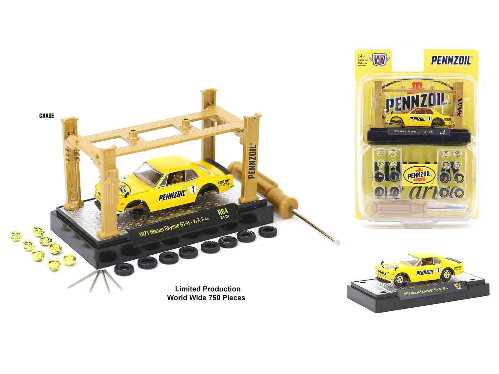 Model Kit 3 piece Car Set Release 64 Limited Edition to 9600 pieces Worldwide 1/64 Diecast Model Cars by M2 Machines
