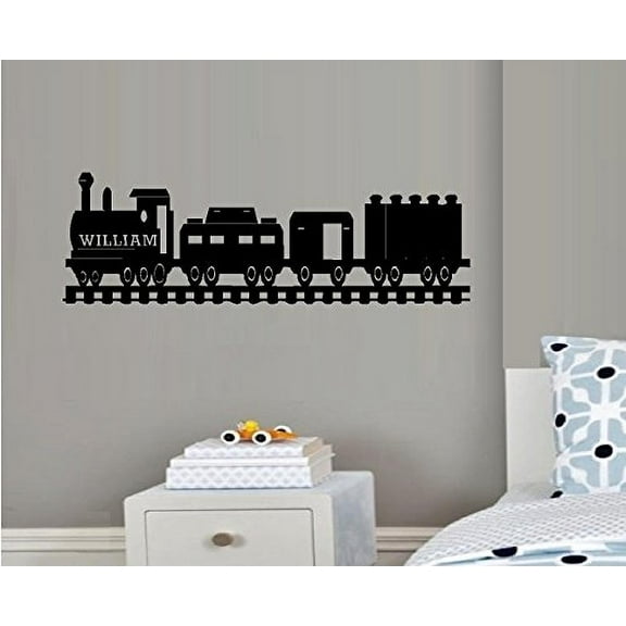 Decal ~ Train #5 (CUSTOM NAME) ~ Wall Decal 10" x 31"
