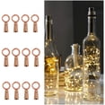 thumbnail image 3 of 2M botella de luz blanca cálida (10 piezas), cadena de luz a batería para botella, cadena de luz de botella de corcho, luz de botella para boda, bricolaje, fiesta, decoración romántica, Navidad [Clase Namotu HFP-0359, 3 of 7