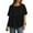 Black, variant on Women's Plus Size Tops Summer Flowy Crew Neck Short Sleeve Babydoll Shirts Casual Loose Solid Color Blouses (XL, White)