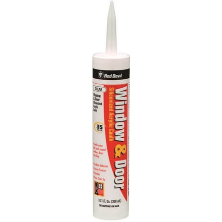 Red Devil Window, Door & Siding Sealants, 10.1-oz. Cartridge, Clear - 12 CQ (630-0876)