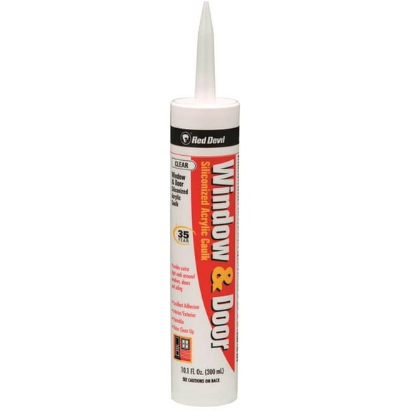 Red Devil Window, Door & Siding Sealants, 10.1-oz. Cartridge, Clear - 12 CQ (630-0876)