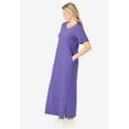 thumbnail image 3 of Woman Within Plus Size Perfect Short-Sleeve Scoopneck Maxi Tee Dress, 3 of 4