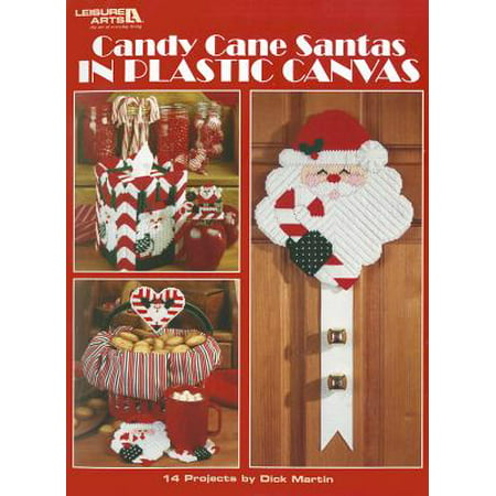 Candy Cane Santas in Plastic Canvas (Six Of The Best Cane)