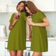 thumbnail image 4 of Fotbe Olive Bata de Dormir para Mujer con Estampado, Camisón de Algodón de Manga Corta, Ropa de Dormir Casual, 4 of 6