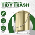 thumbnail image 4 of Utopia Kitchen Countertop Compost Bin 1.3 Gallon, Stainless Steel, Gold | Odorless countertop compost bin with charcoal filter, ideal for food scraps and waste, 4 of 7