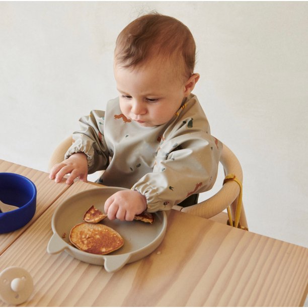 Babero impermeable anti-ropa para niños, babero impermeable de PU suave, mono complementario para bebé, alimentación anti-suciedad