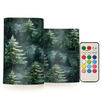 ALAZA Christmas Trees Plant 2 PCs LED Flickering Flameless Candles with Remote Timer Battery Operated Candle