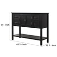 thumbnail image 5 of Console Table with 4 Drawers and 1 Storage Cabinet, Black - Saltoro Sherpi, 5 of 5