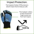 thumbnail image 3 of 10-Pack of Cordova 7737L OGRE-Ice: Two-Ply Thermal Shell Work Gloves, Black Polyester Outer, Brushed Acrylic Inner, TPR Protectors, Black Sandy Nitrile Palm Coating, Large, 3 of 5