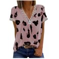thumbnail image 1 of Birdeem Mode Femmes Été Col en V Dentelle Patchwork Manches Courtes Haut Blouse Aguichant, 1 of 8