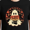 thumbnail image 3 of Go Haunt Yourself T-Shirt – Halloween Spirit with Cats – Fun Gift for Cat Lovers, 3 of 6