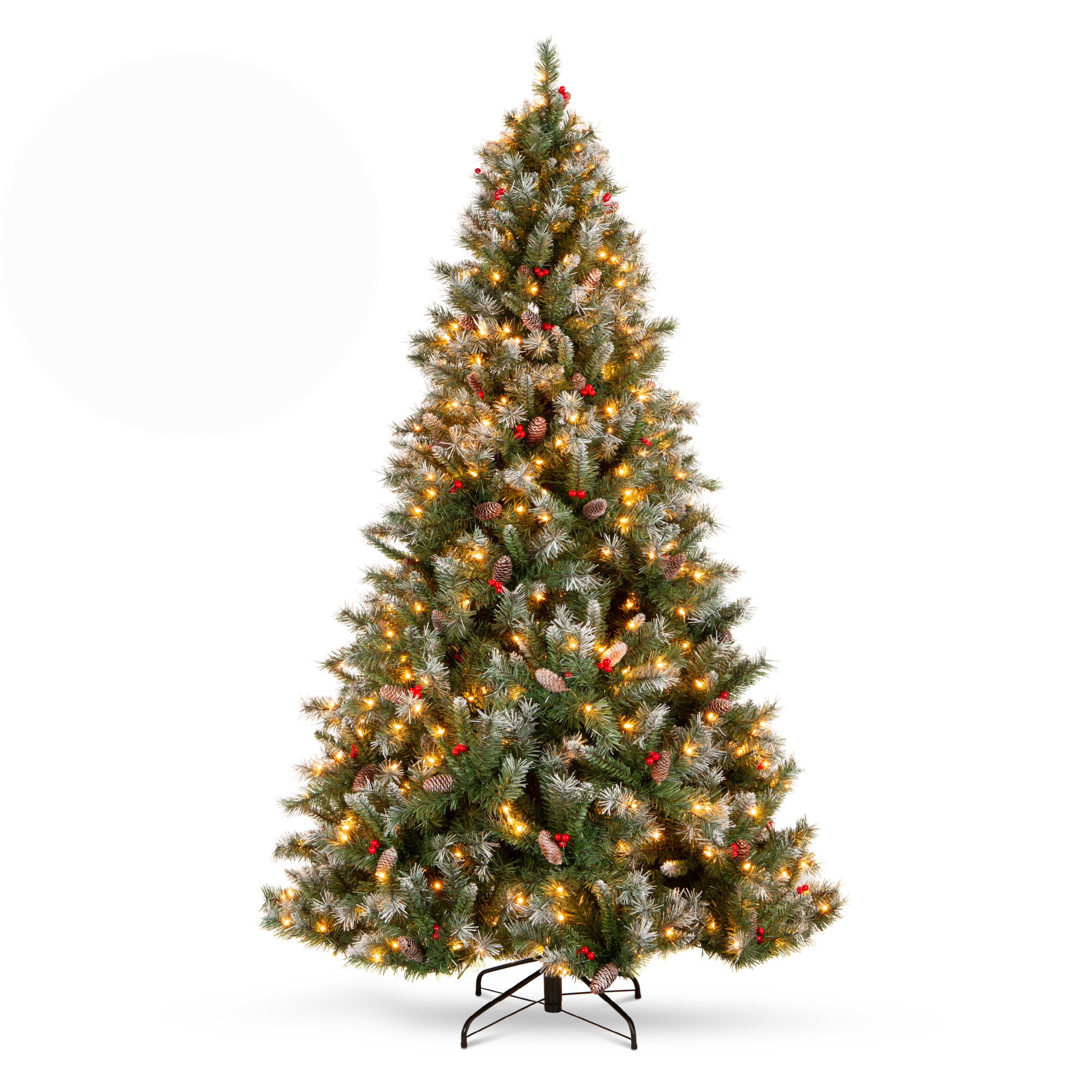 Best Choice Products 9ft Christmas Tree Pre-Lit w/ Viral Twinkling Lights, Pre-Decorated Artificial Frosted Pine Decor