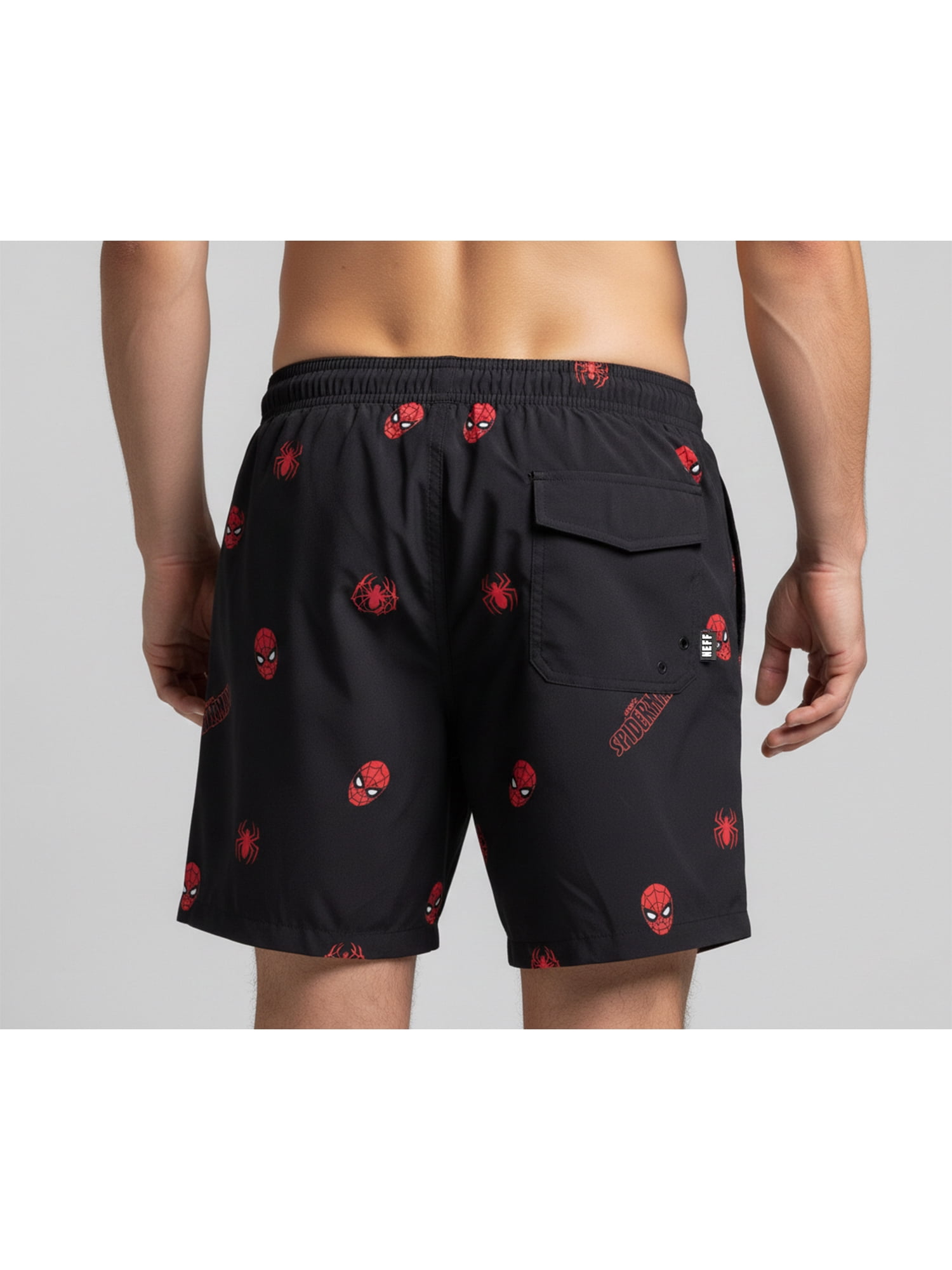 Neff Men's and Big Men's Spider-Man Print Swim Trunks, Sizes S-3XL