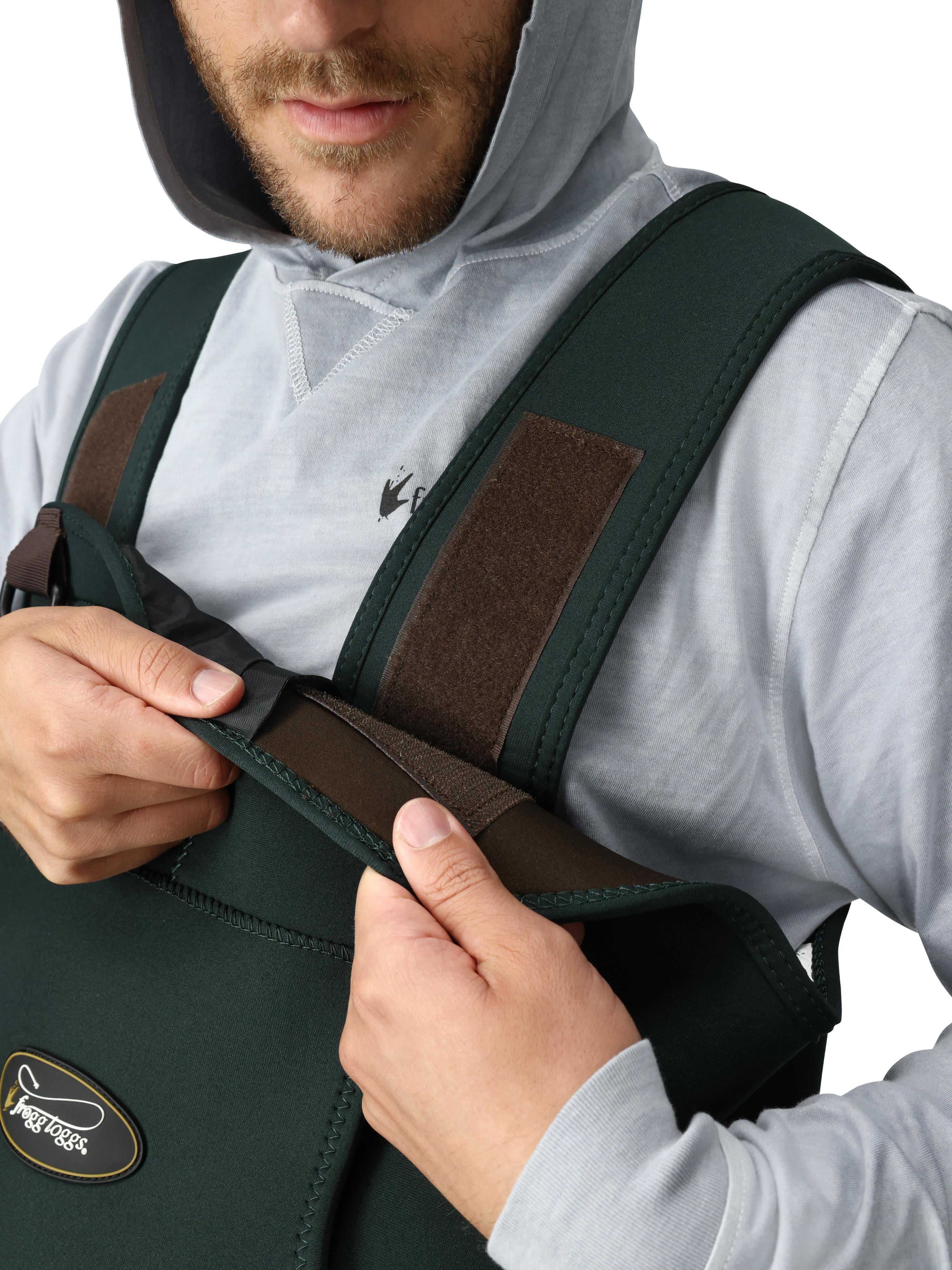Frogg Toggs Amphib Stockingfoot Chest Waders for Men, Waterproof Waders for Fishing, Forest Green, Large
