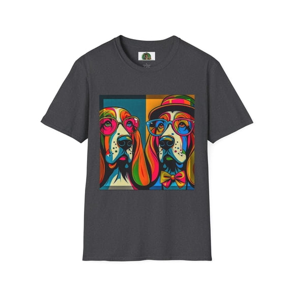 Basset Hound Couple Pop Art Pic