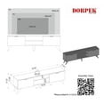 thumbnail image 4 of DORPEK, Tv Stand for TVs up to 65", Media Stand with Large Tabletop, Entertainment Center with 2 Storage Cabinet,Entertainment Unit with Plastic Legs, Leiston Tv Sta, 4 of 8