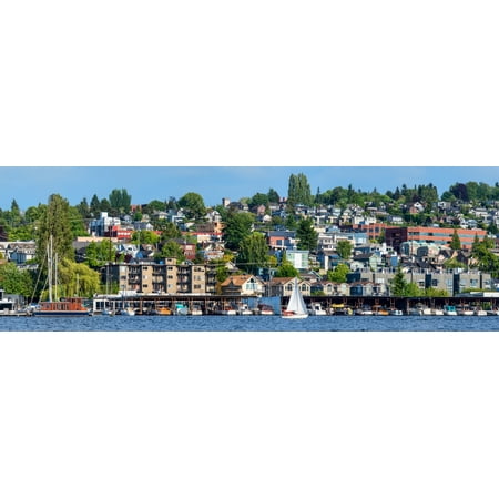 Motorboats along Lake Union Seattle King County Washington State USA Poster Print by Panoramic (Best Lakes In Washington State)