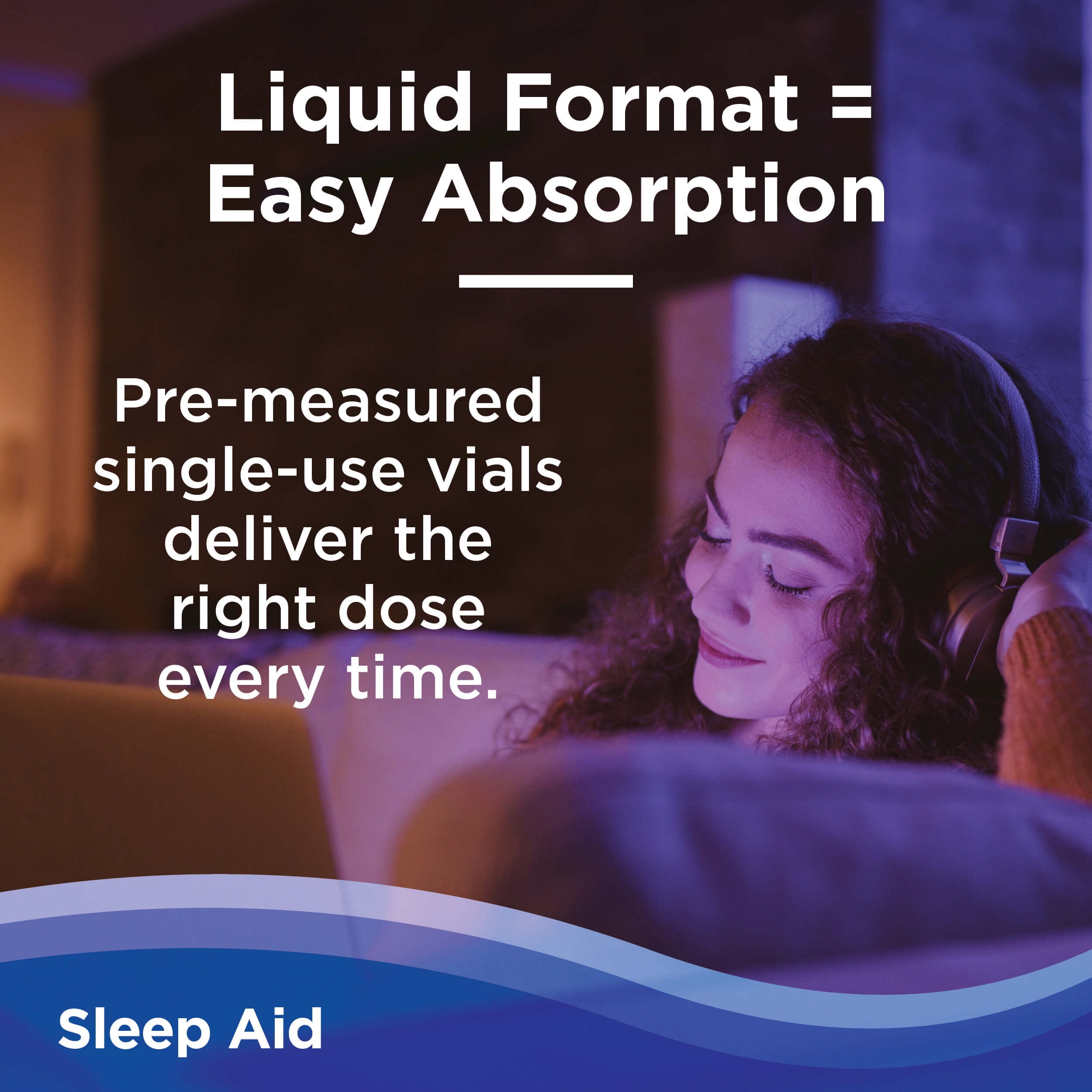 CalmCo Sleep Aid, Diphenhydramine 25mg, Mixed Berry Flavor, 18 vials.