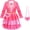Pink, variant on Guvpev Pink Princess Costume for G'irls, Halloween Cosplay Dress Up Outfits with Jacket, Dress & Heart Bag, K'ids Halloween Costume for Birthday Party Fancy Dress & Role Play