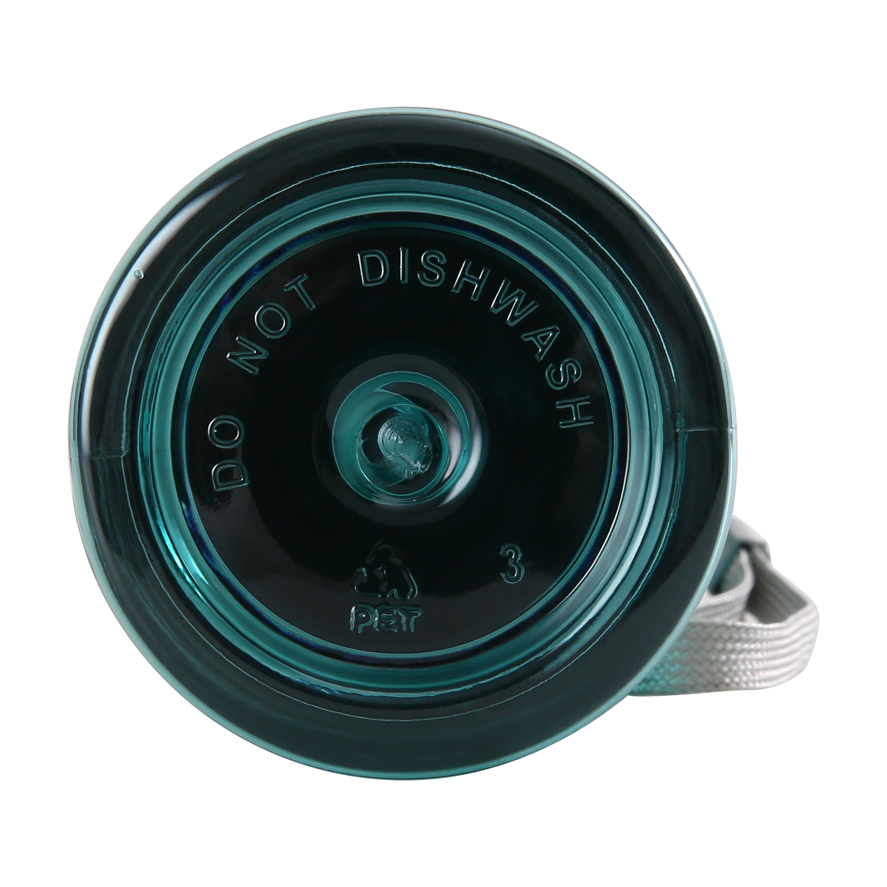 Mainstays 18 oz Plastic Teal Water Bottle Stainless Steel Screw Cap Lid with Strap, 1 Each Included